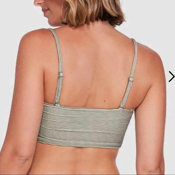 🌴 RVCA green salt wash bandeau bikini top 🌴 - Picture 3 of 5
